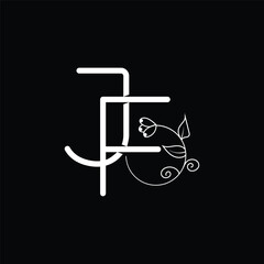 Initial letter JF logo design 