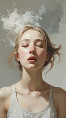 A serene young woman