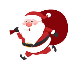 santa claus with a bag