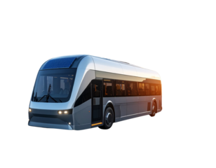 Futuristic Eco-Friendly Bus – Urban Clean Energy Transit PNG