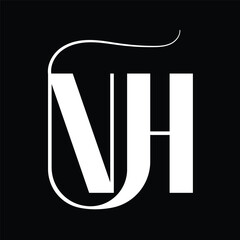 Initial letter NH logo design 