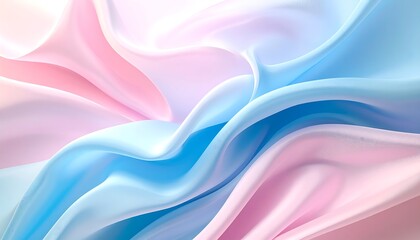 Soft pastel fabric folds in flowing waves