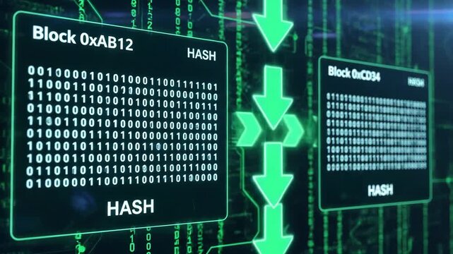 Blockchain Technology: Data Blocks, Hashing, and Digital Security