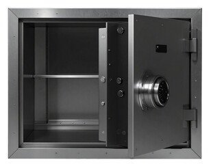 Fototapeta premium Secure Bank Safe Deposit Box – Modern Vault Storage PNG 