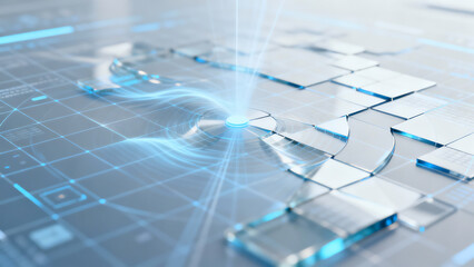 High-Tech Heat Map Assembling on a Futuristic HUD