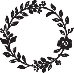 Floral Wreath Silhouette Bundle