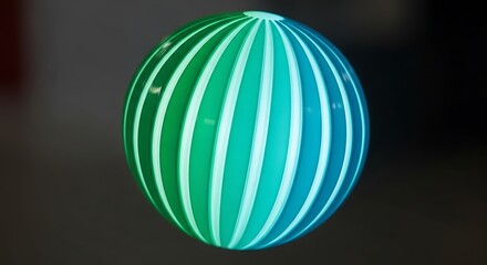 Obraz premium Vibrant Green and Teal Sphere Light.