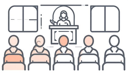 A woman giving a presentation to an audience