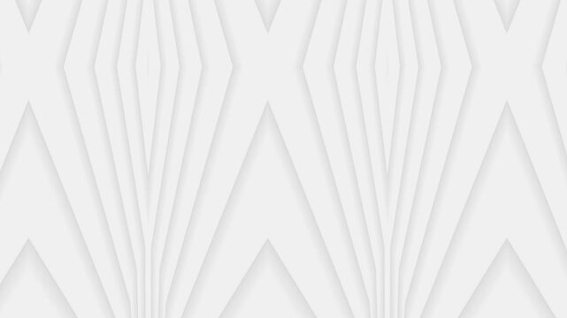 Geometric White Background with Repeating Diamond and Fan Shapes and Soft Shadows abstract pattern