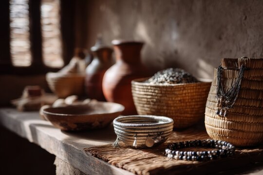 Traditional Sudanese Crafts and Artifacts Display  
