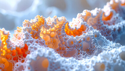 Texture of abstract non-deterministic stochastic fractals, the structure of which resembles natural objects