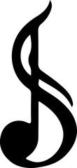 Musical Notes and Treble Clef Icon
