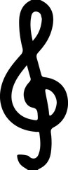 Musical Notes and Treble Clef Icon