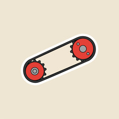 Timing Belt Icon Vector