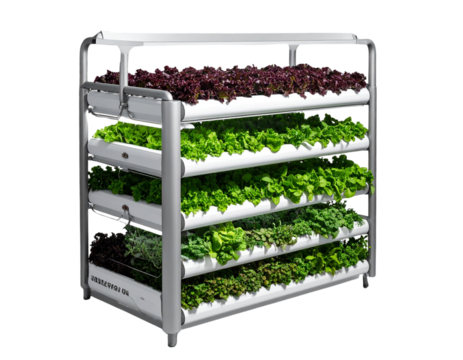 Sustainable Urban Farming – Modern Vertical Greenhouse PNG