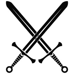 crossed swords and sword