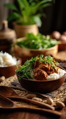 Traditional Burkina Faso Tô with Peanut Sauce
