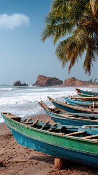 Vibrant Atlantic Coast Life with Fishermen
