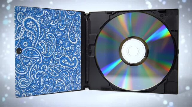 Paisley CD case reveals iridescent disc