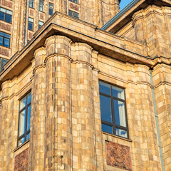 A grand building constructed in the 1950s during the Soviet era, showcasing its monumental...