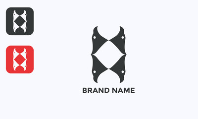 Letter H eagle head concept vector logo design, abstract monogram template icon symbol for branding corporate identity printing online shop and UI UX mockup
