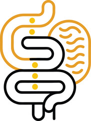 Abstract geometric composition with bold colors and clean lines