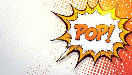 Dynamic comic book style burst with the word POP and vibrant colors for impactful design and attention-grabbing visual elements