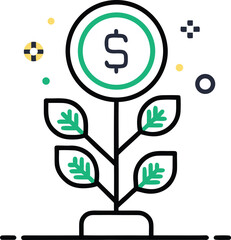 Abstract geometric pattern with vibrant color accents