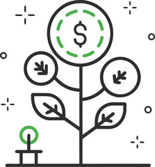 Abstract geometric shapes with vibrant color accents