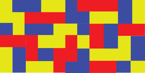 colorful mosaic design on a white background.