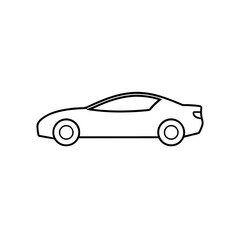 Outline drawing of a sporty car vehicle silhouette