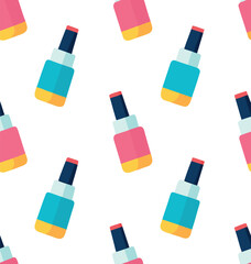 Vibrant colorful nail polish seamless pattern background