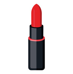 Obraz premium Realistic red lipstick shade isolated on white background
