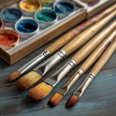 Fototapeta premium vibrant artist brush