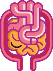 Abstract geometric design with vibrant color palette and clean lines