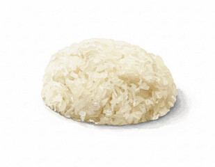 Pearlescent Steam Cooked sticky rice isolated watercolor vector illustration svg
