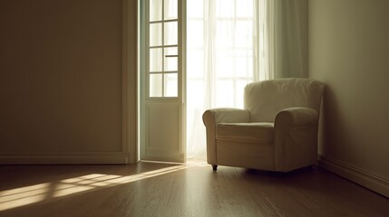 Fototapeta premium scandinavian. Minimalist Scandinavian interior with clean lines and neutral tones and natural ambient light. lifestyle magazines.