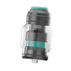 3D Vape Tank Atomizer Icon - E-Cigarette Liquid Container Symbol