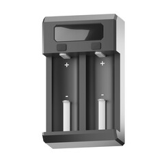 3D Vape Battery Charger Icon - E-Cigarette Charging Station Symbol