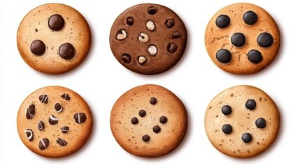 Obraz premium cookies hand drawn with watercolor painting style illustration. Delicious biscuit artistic image handcrafted treat vibrant color food artwork bakery item sweet dessert unique design