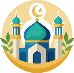 vector illustration of islamic mosque
