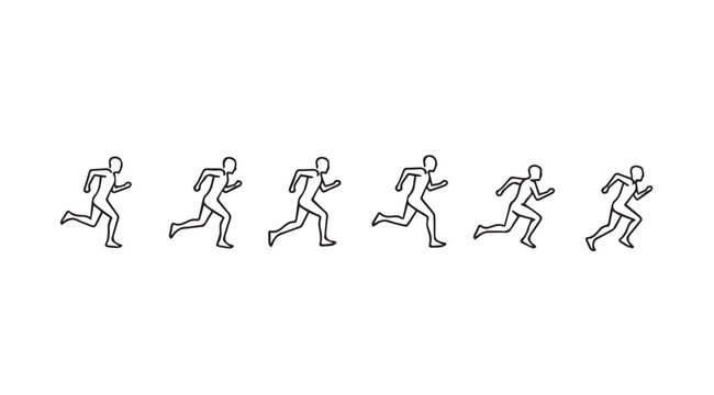 Vector art of running man animation