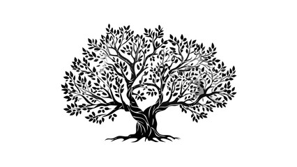 Stunning stylized tree illustration perfect for environmental designs, logo concepts, and natural themed projects, ideal for a brand identity element