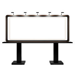 Obraz premium Blank billboard isolated on transparent background, ready for your advertisement