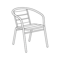 Hand drawn kids drawing vector illustration design cafe chair cartoon isolated