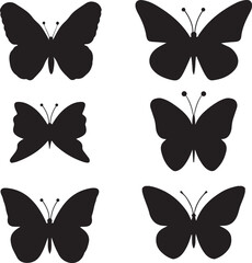 set of butterflies