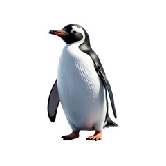 Naklejka premium Cute penguin standing on clean white background
