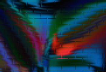 Brick Wall Abstract Background – Multicolor Gradient Streak Light Texture Art. Modern Abstract Multicolor Blurred Glassed Gradient background