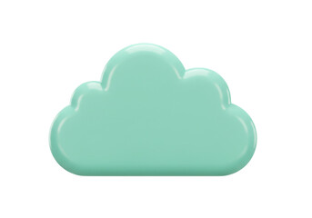 Cute cloud PNG illustration isolated on transparent background Weather forecast icon Fluffy cloud shape Sky symbol Vector design element