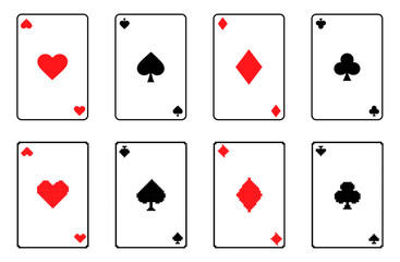 トランプカードアイコンセット ノーマル・ドット絵 ハート・スペード・ダイヤ・クラブ〜Playing card icon set (normal, pixel art, heart, spade, diamond, club )〜